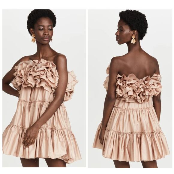 Aje Allure Tiered Ruffle Mini Dress Size 2 US / 6 AU - Picture 2 of 14